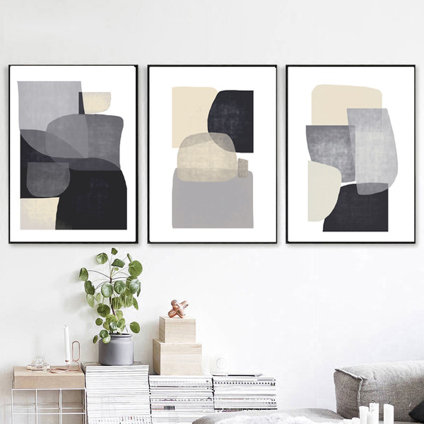 Three prints on the wall for download