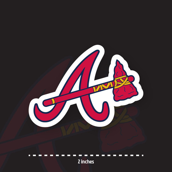 Atlanta Braves Logo Sticker Set of 9 by 2 inches each Car Wi - Inspire  Uplift