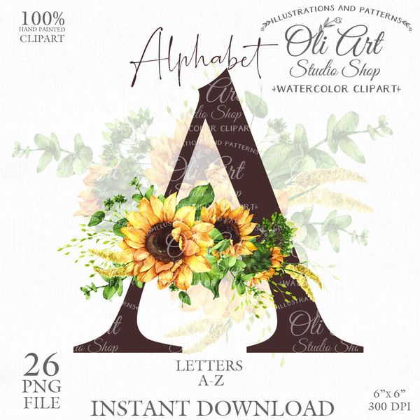 Sunflowers Alphabet clipart_3.JPG