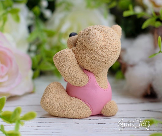3D silicone mold Pregnant Bear for soap, candles, gypsum, c