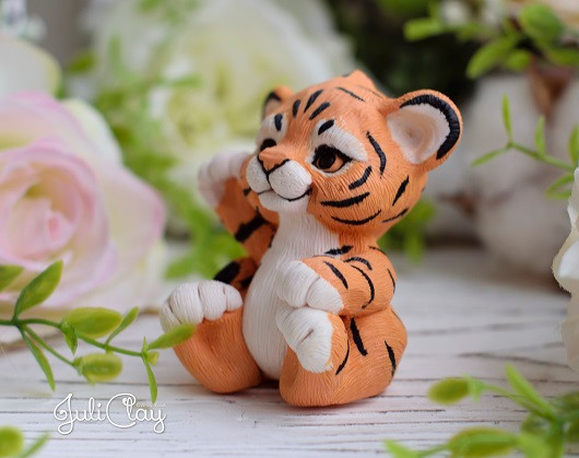 So Cute Mini Baby Tiger Cubs Silicone Soap Mold for Soap 