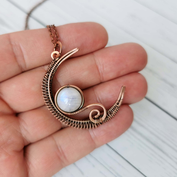 Wire-wrapped-Crescent-moon-necklace-with-Moonstone-bead-Moonstone-necklace-1.jpg