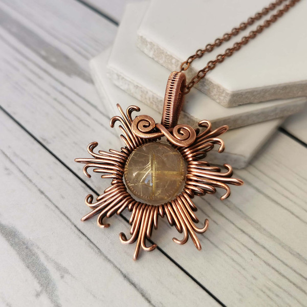 Wire-wrapped-copper-necklace-with-natural-Rutilated-Quartz-Sun-pendant-with-Rutilated-Quartz-bead-9.jpg