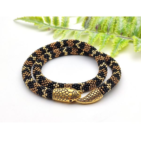 Brown snake necklace, Ouroboros necklace, Snake necklace, Ou - Inspire ...