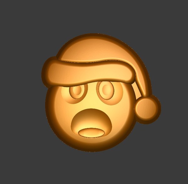 Emoji Santa STL file for vacuum forming and 3D printing