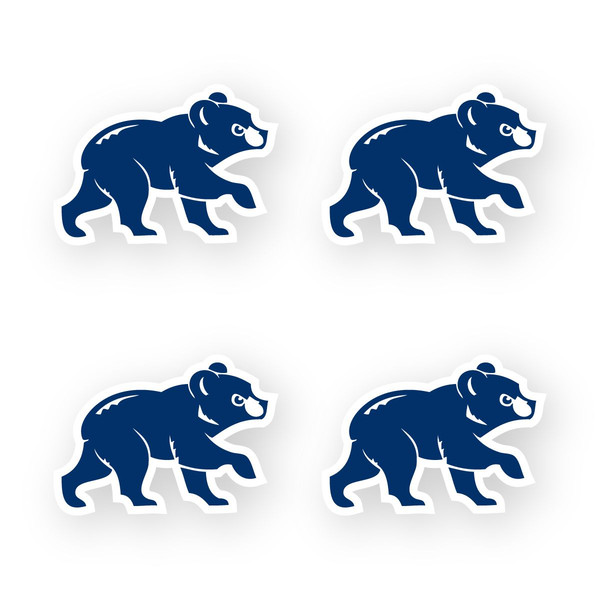 Chicago Cubs Logo Mascot Stickers Set of 4 by 3 inches each - Inspire Uplift