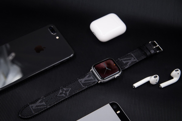 Custom Made Luxury L.V Monogram Leather Apple Watch Band for - Inspire  Uplift