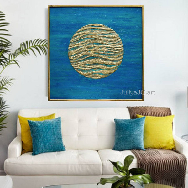 gold-moon-wall-art-abstract-textured-painting-with-gold-modern-living-room-decor