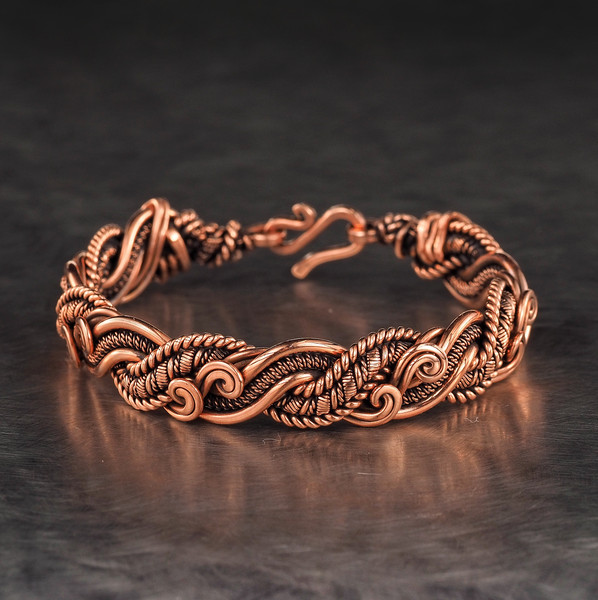 wirewrappedcopperbraceletswirlwirewrapartwrappingjewelryantique7anniversary22giftartisan (4).jpeg