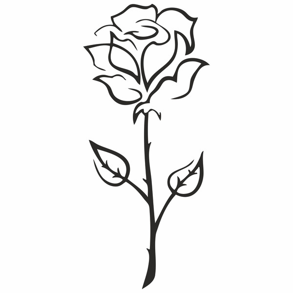 Rose silhouette, Black rose svg, Roses svg, Flower svg, Rose - Inspire ...