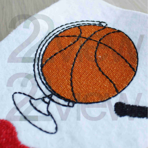 basketball globe patch machine embroidery design