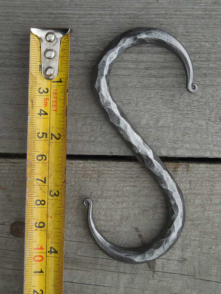 Set of 3 hand forged S hooks 3, Blacksmith made, Wrought ir - Inspire  Uplift