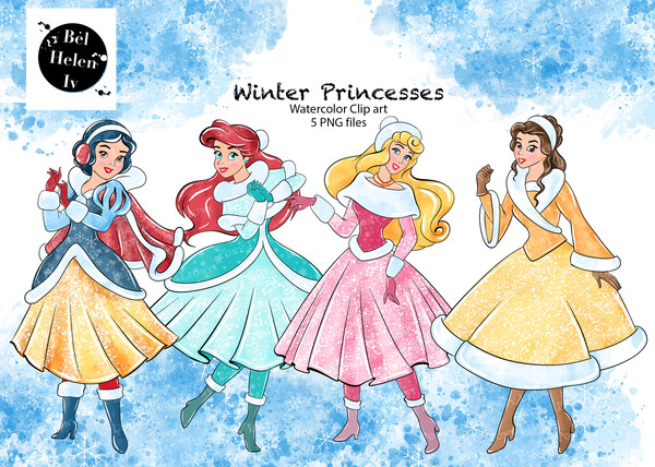 disney princess christmas clipart