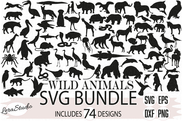 Wild Animals Bundle Animals SVG84 Wild Animals (Download Now) 