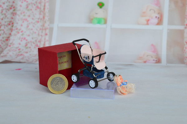 Handmade -1/24 -scale- miniature- doll -stroller-5