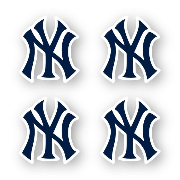 New York Yankees Logo Emblem Stickers Set of 4 by 3 inches D - Inspire ...