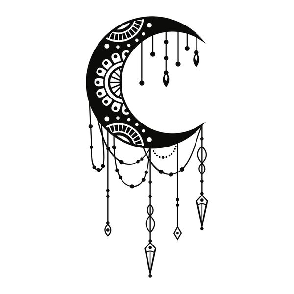 Flower moon svg, Moon Silhouette, Crescent moon svg, Celesti - Inspire ...