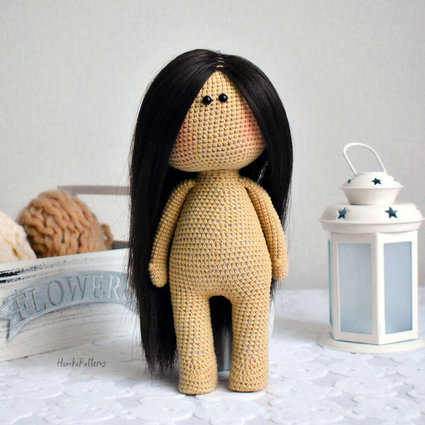 Crochet doll pattern 8 inch (20cm) - Inspire Uplift