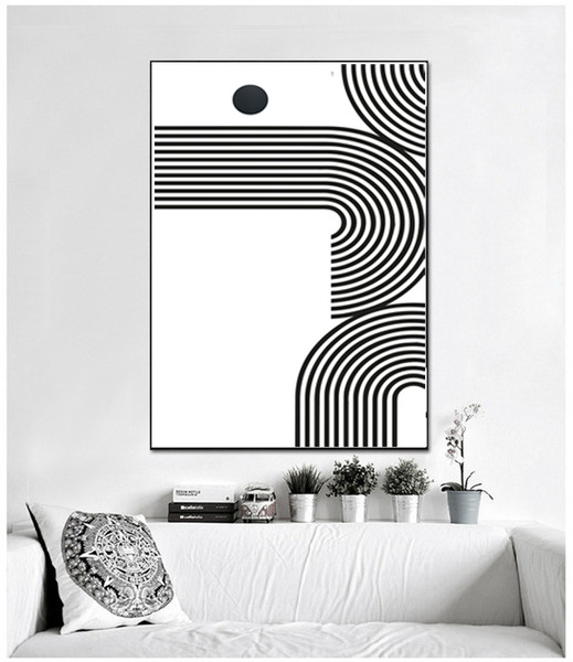 minimalist posters, mid centure art set of 6 prints, in gray tones