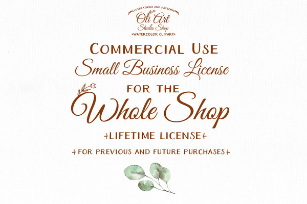 Unlimited commercial license Lifetime License OliArtStudioShop.JPG
