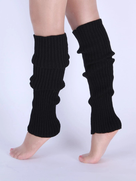 Black leg warmers womens crochet Dance Ballet Fashion Knee - Inspire Uplift
