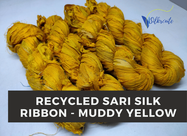 Sari Silk Ribbon - Petals - Silk Ribbon - Recycled Sari Silk