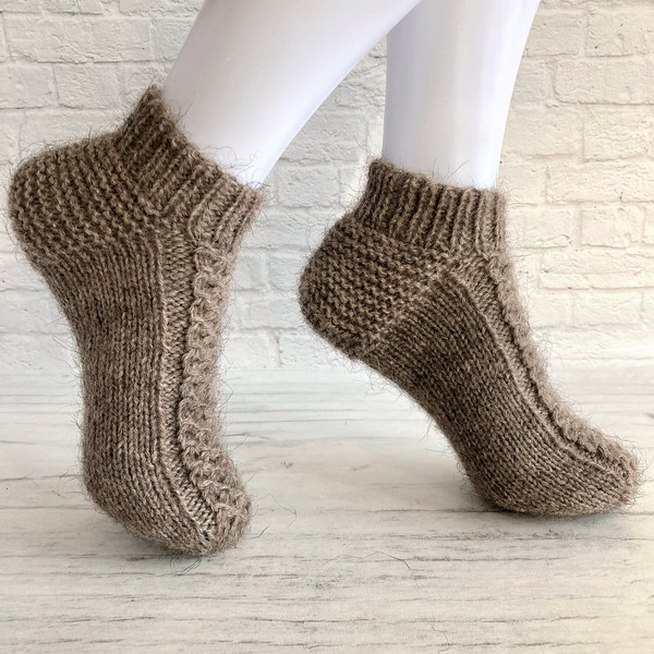 Warm Socks Winter Socks Woolen Socks Knitted Handmade Gray U