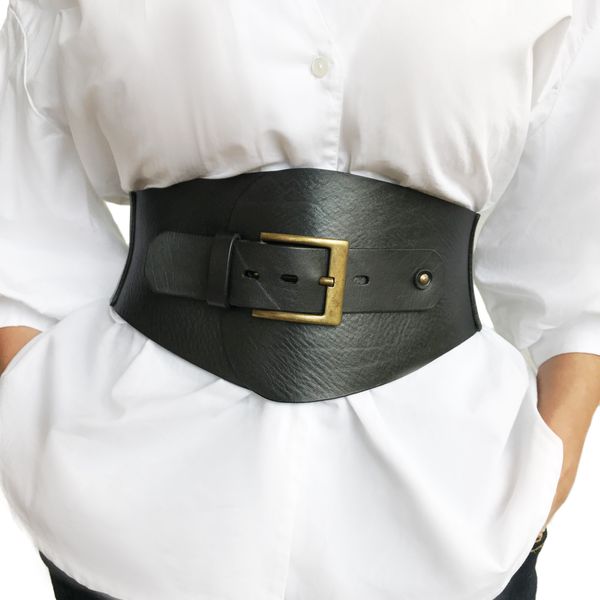 Leather corset belt for women extra wide waist belt - Inspire Uplift