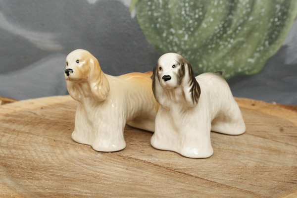 pair statuette American Cocker Spaniel