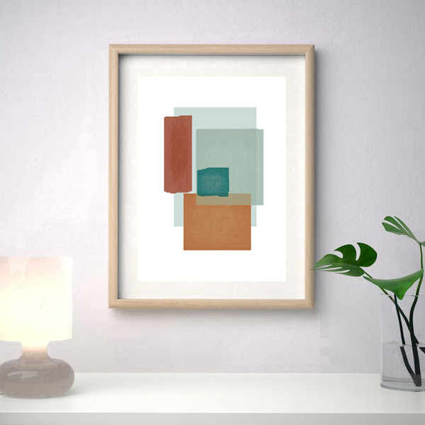 Three abstract geometric prints are available for download