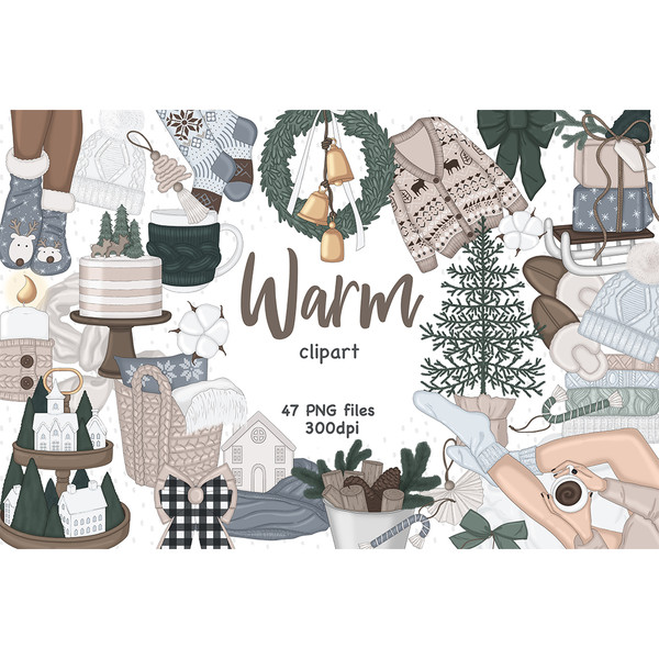 Winter Warmers Image Stickers, Hygge Stickers, Holiday Planner Stickers