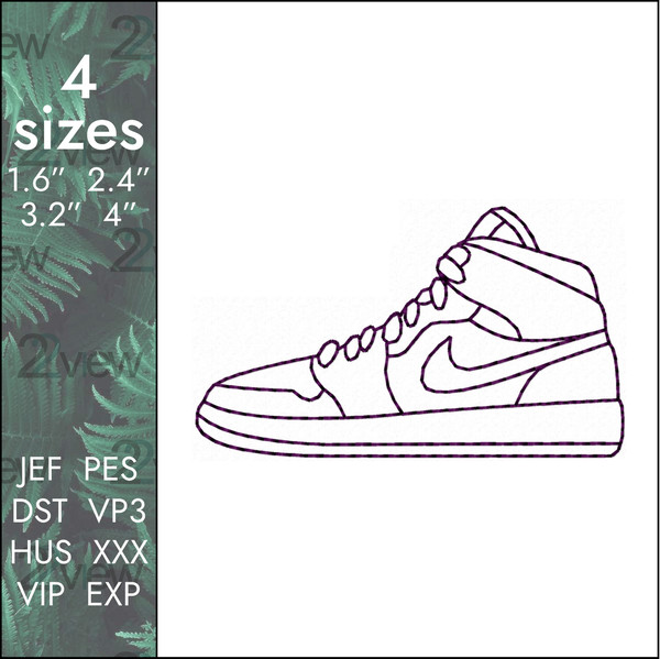 nike sneaker outline