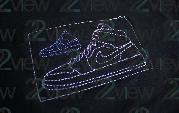 nike air force sneakers shoe machine embroidery designs one line