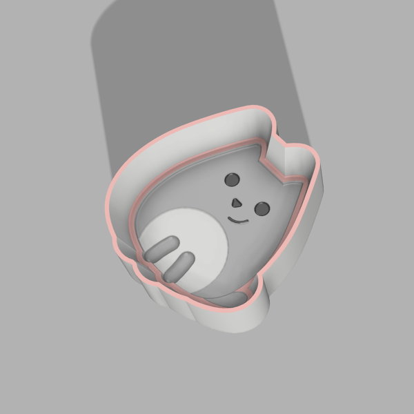 Cat Bath Bomb Mold 3D model