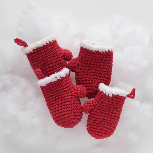 mini mittens crochet pattern