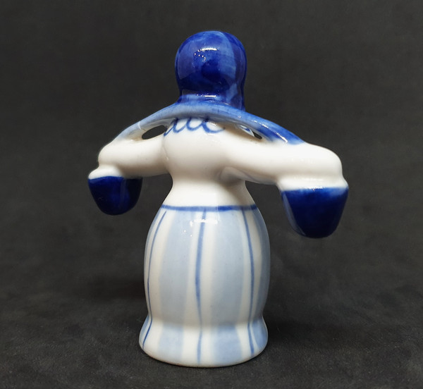 6 USSR Vintage GZHEL Porcelain GIRL WATER CARRIER Hand Painted Figurine 1980s.jpg