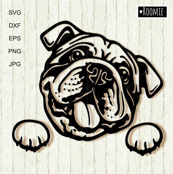 english bulldog outline