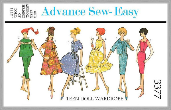 Digital - Vintage Barbie Sewing Pattern - Wardrobe Clothes f - Inspire  Uplift