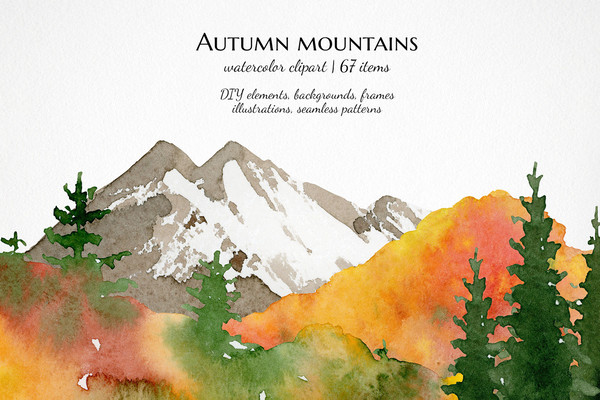 autumn landscape clipart