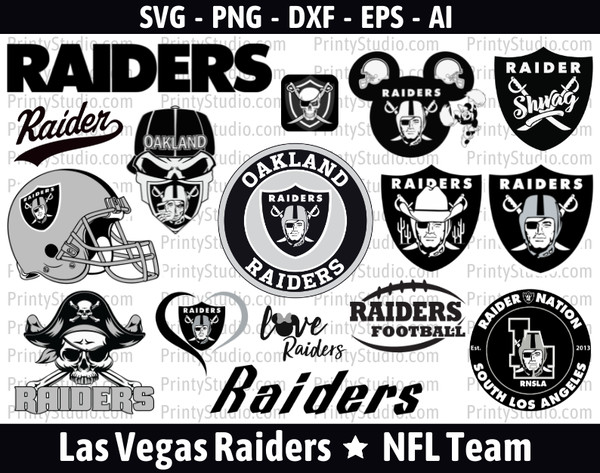 Raiders SVG Bundle Raiders PNG Bundle Digital Download Cut 