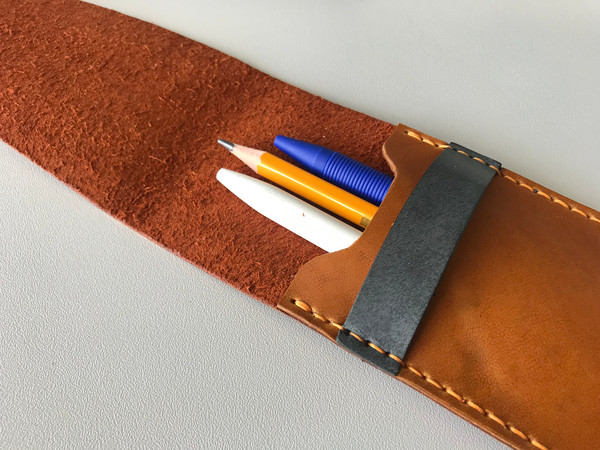 DIY Cross Stitch Leather Pencil Case