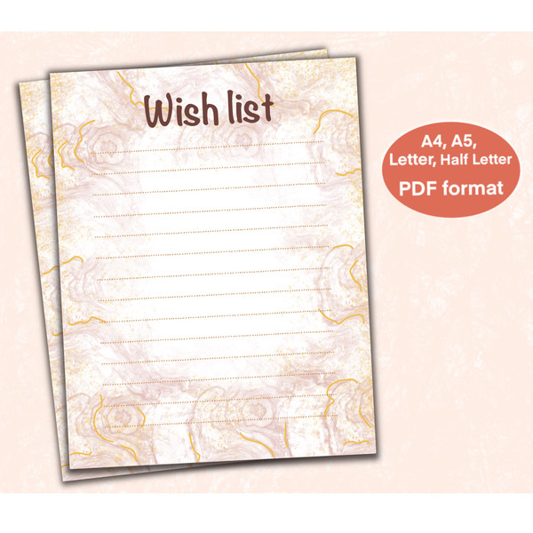 Wish List Printable