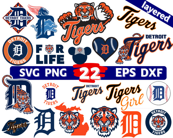 10 FILE Detroit Tigers Svg Bundle - Inspire Uplift