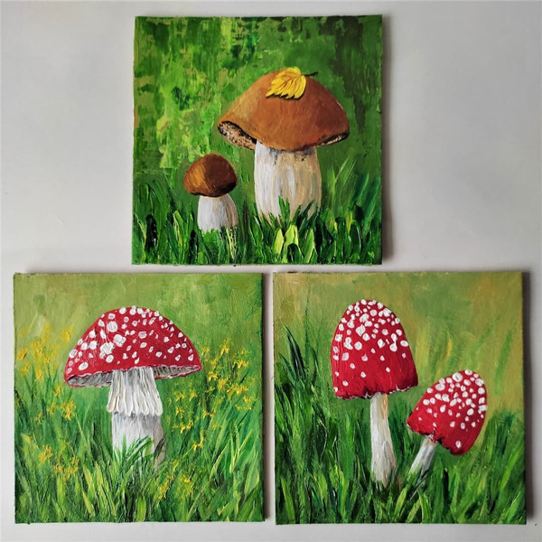 Fly Agaric Mushrooms  Mini Paint-by-Number Kit for Adults — Elle Crée (she  creates)