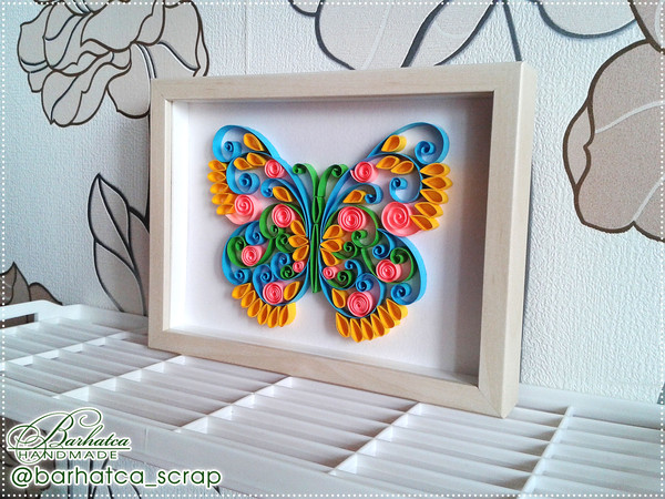 Quilling Butterfly Designs PDF & JPG Files, Beginner Patterns, Easy  Instructions, Paper Art, Paper Craft 