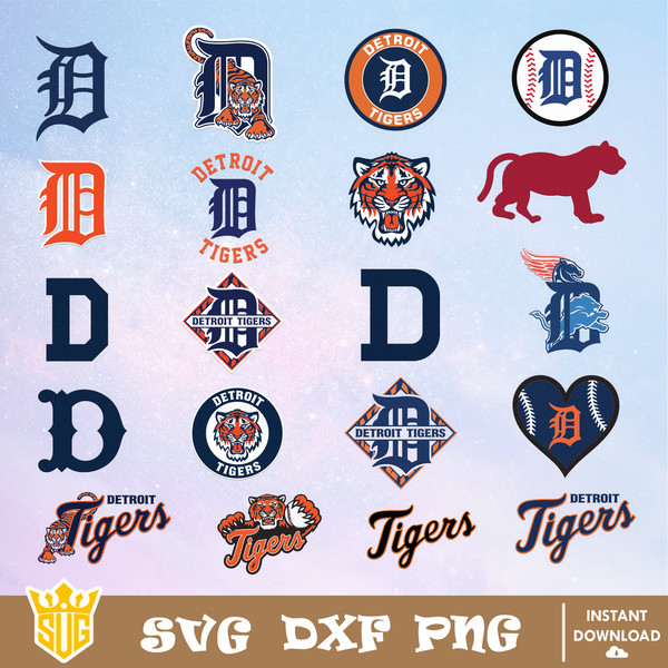 Detroit Tigers SVG, MLB Team SVG, MLB SVG, Baseball Team SVG