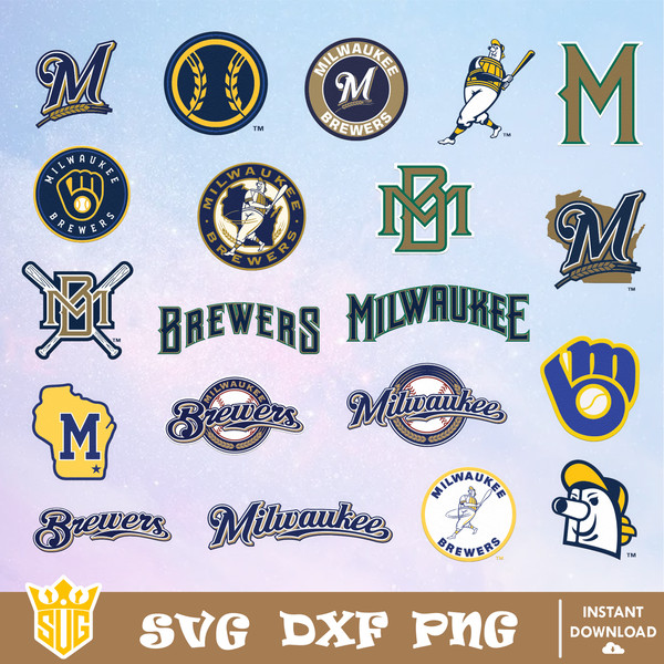 MLB Milwaukee Brewers SVG, SVG Files For Silhouette, Milwaukee