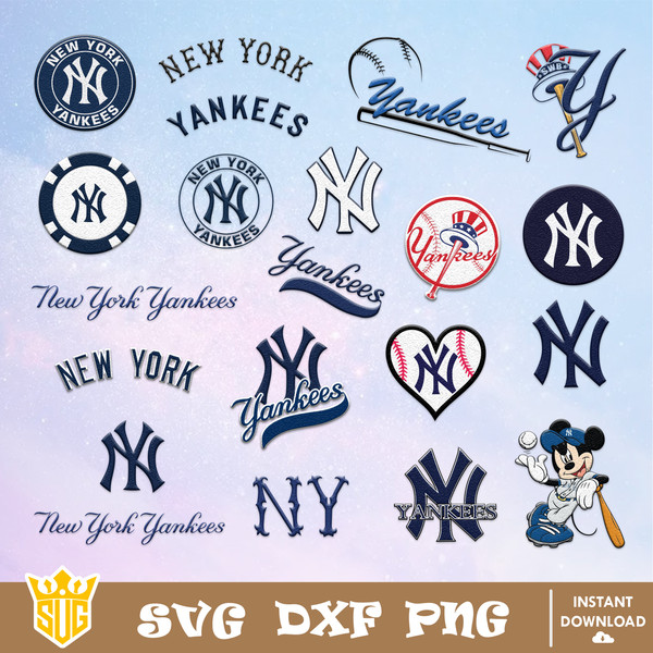 Download New York Yankees All Blue Logo Wallpaper