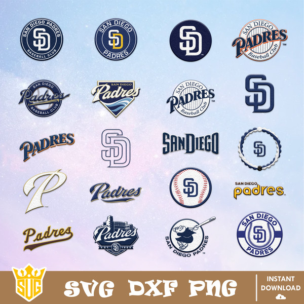 12 Files San Diego Padres Baseball Team Svg, San Diego Padre - Inspire  Uplift