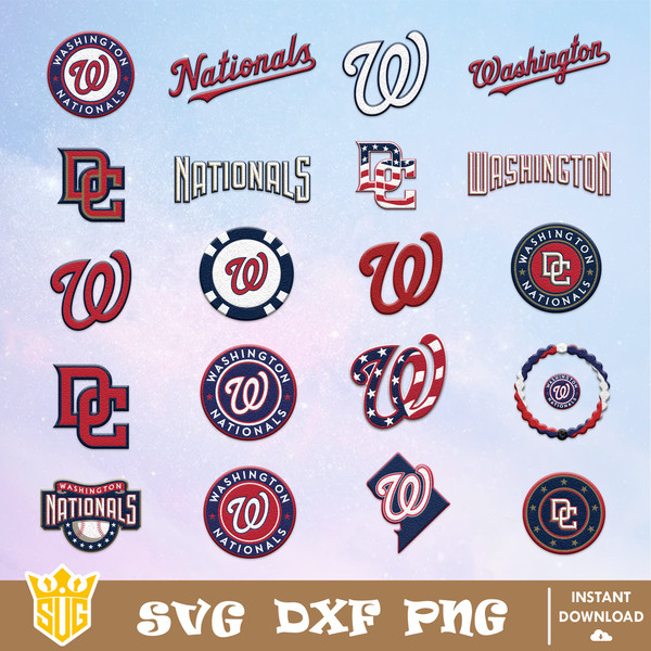 Washington Baseball Team Layered Vector Files, National-Inspired Designs,  Washington-Nationals Svg, M L B Svg